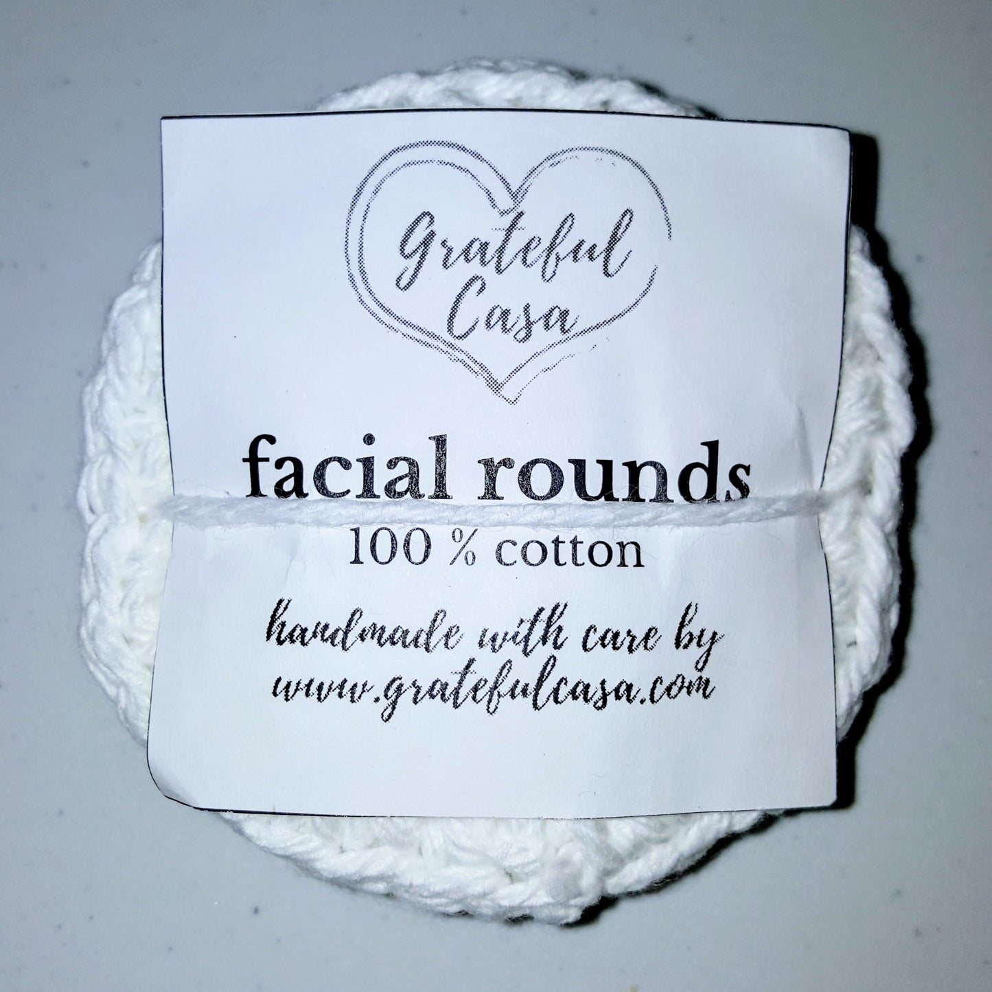 Crochet Facial Rounds - White