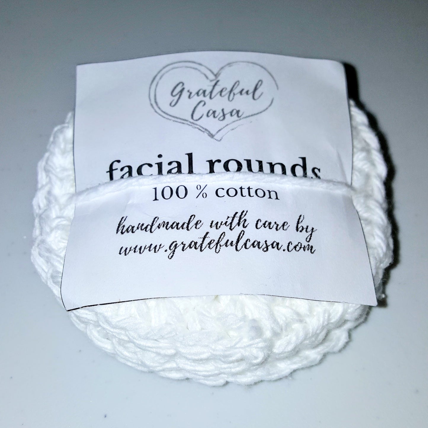 Crochet Facial Rounds - White