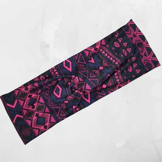 Navy and Pink Aztec